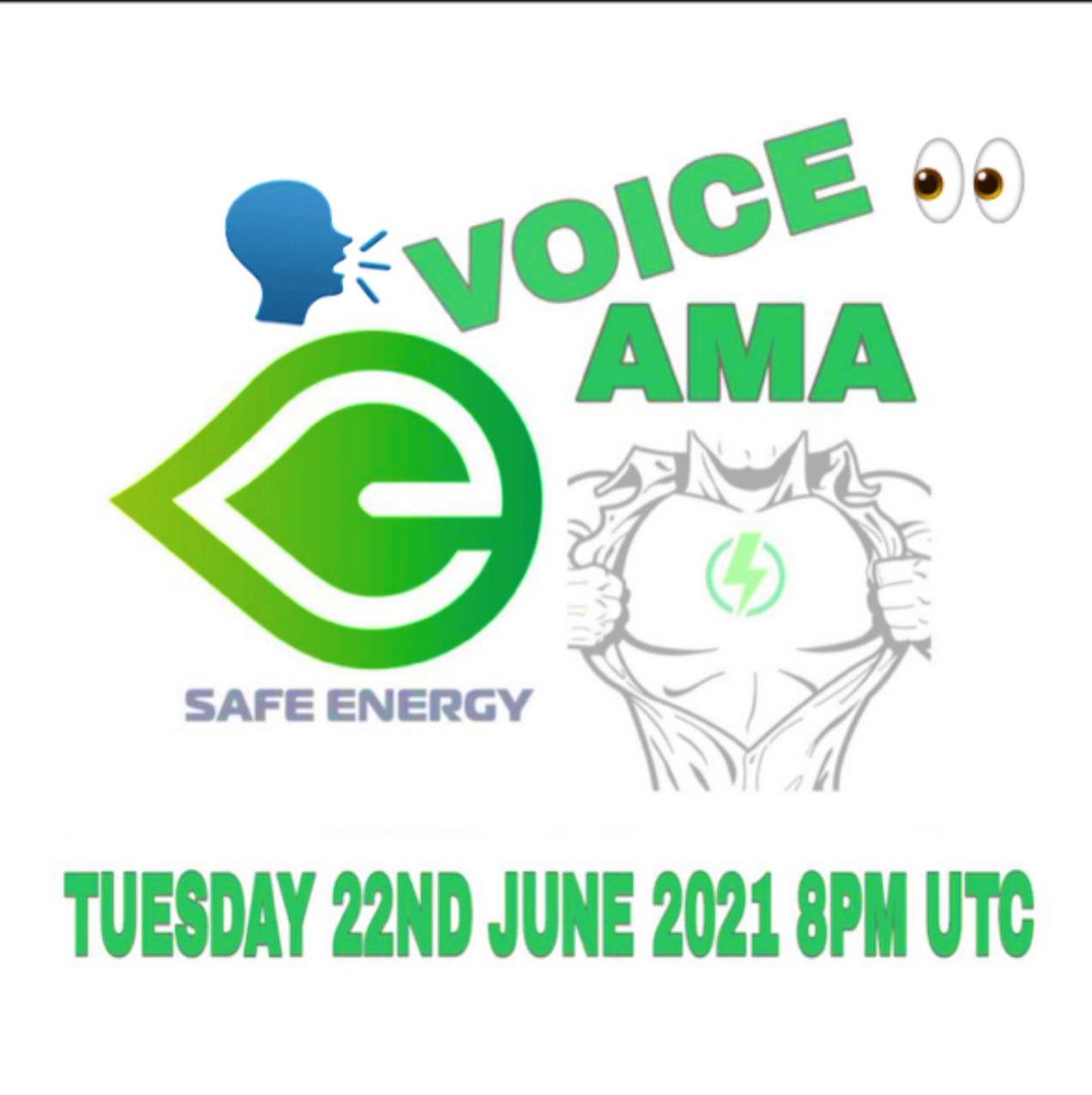 SafeEnergyX's tweet image. #SAFEENERGY #ENERGYX team is meeting with the community.
 ♻️JOIN US 22nd JUNE 2021 8pm UTC 
📍 t.me/SafeEnergyOffi… 

☀️Everyone is welcome to ask anything , core team will be answering your questions , JOIN TO THE MOVEMENT FOR GREENER #CRYPTO &amp;amp; #planet 
#btc #bsc #bnb #DeFi