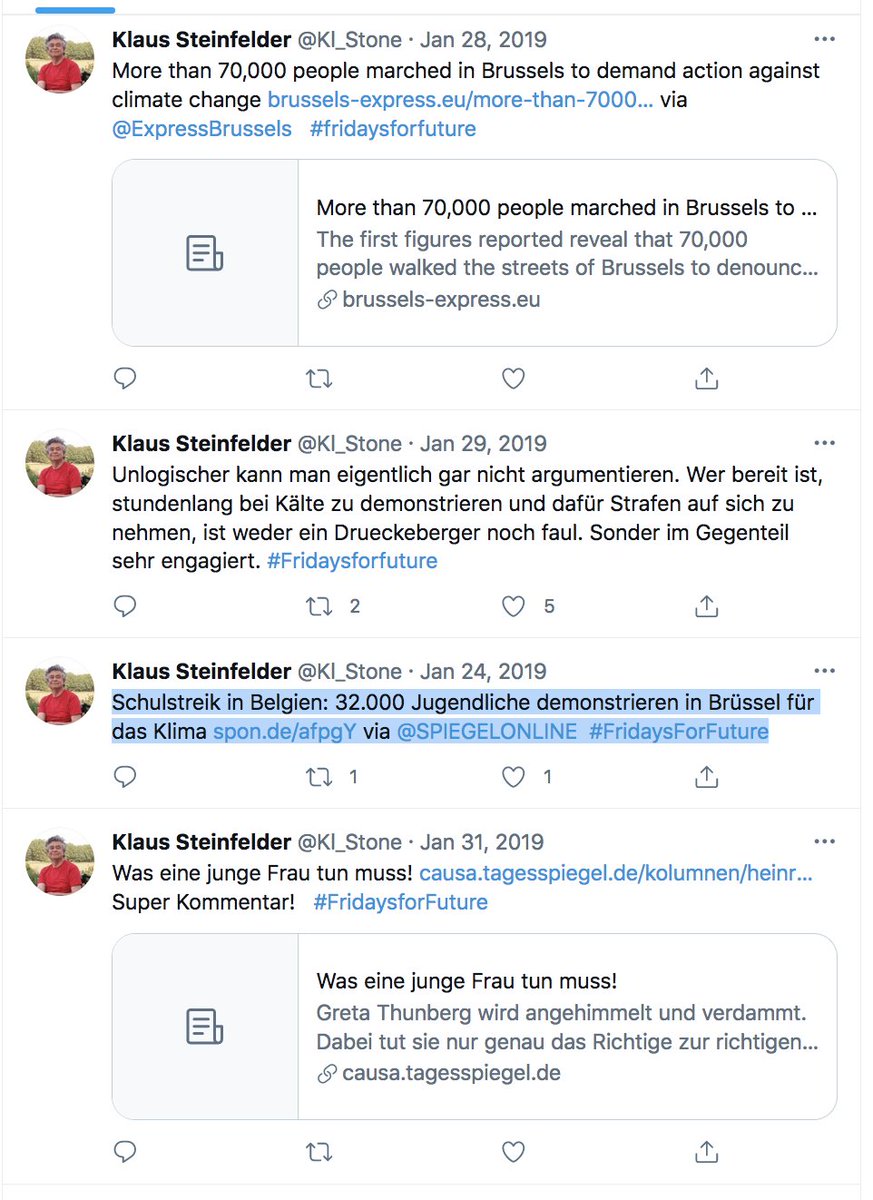 So in January & February 2019 Klaus tweeted around 40 tweets. On March already 1000s+. If you paid with crypto why so not!?First tweet of Klaus with FFF tag. Who only 1 retweets it? Account under name bonsai, who follows 100s of FFF accounts: