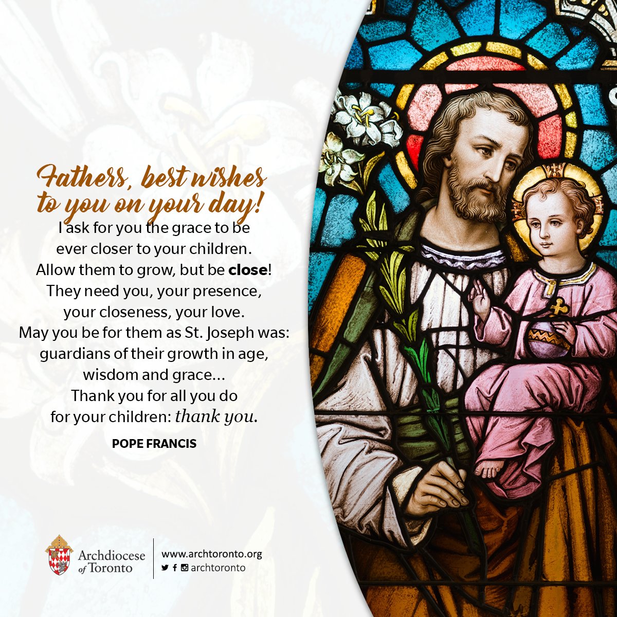 archtoronto's tweet photo. Fathers, best wishes to you on your day! Thank you for all you do for your children. #HappyFathersDay https://t.co/sVFnS7dIsj