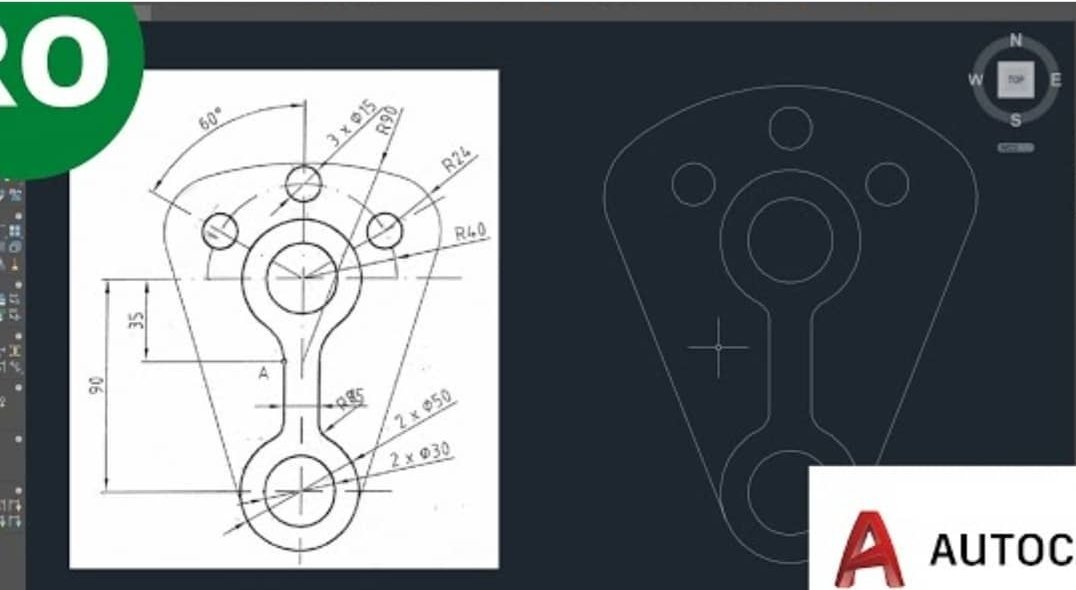 GCintea's tweet image. #AutoCAD #AutoCad_2D_Drawing #Exercise