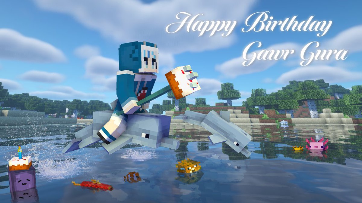 knproduction665's tweet photo. <⚠️Improper Use of the "Fork">
Happy Birthday Gura!🦈🎂
Hope you have a wonderful day.
Don't get too tired and take more rest.
This is the best I make. I am sorry😩.

Please don't eat too many cakes. 
You would kill that dolphin.🤣

#gawrt 
#GURABIRTHDAY2021 
#inART 
#holoMyth https://t.co/4SQn0wQAw7