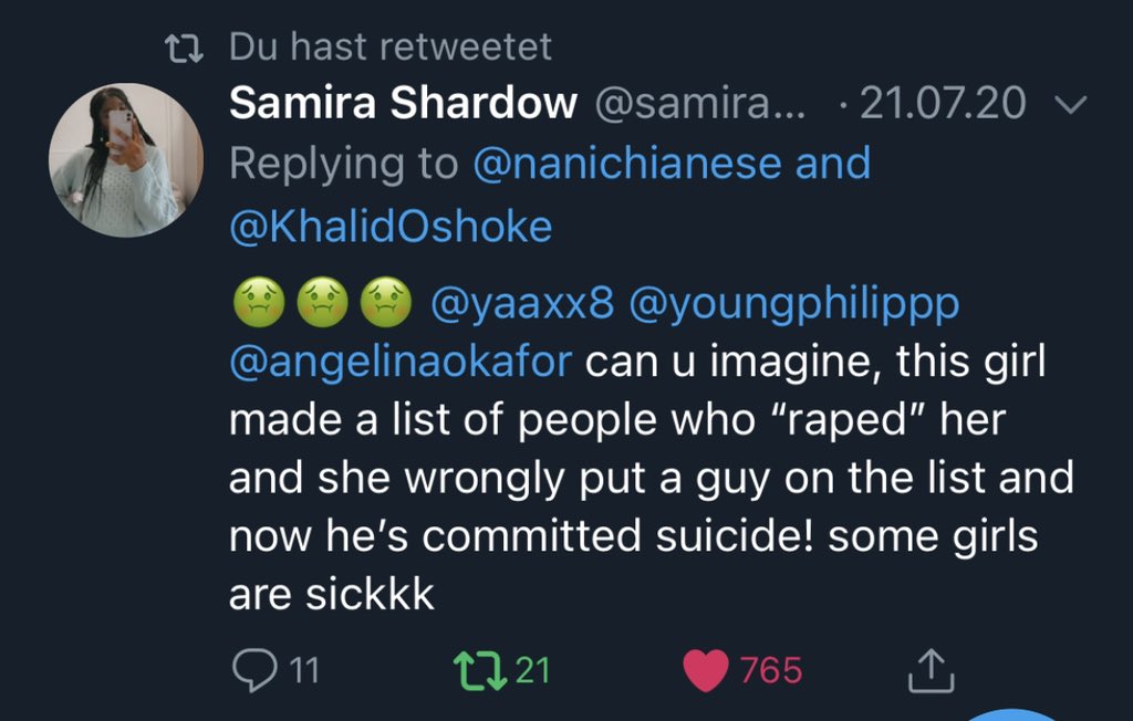 nastyaleyna's tweet photo. Tb als ein Mädchen jungs beschuldigt hat sie vergewaltigt zu haben, für Fame und Geld und sich einer davon umgebracht hat. Am Ende hat sich herausgestellt, dass sie gelogen hat. Kommt euch das nicht bekannt vor? Die Geschichte wiederholt sich leider #nikairani #samra #vorwurf https://t.co/l0ZoSYJZ1f