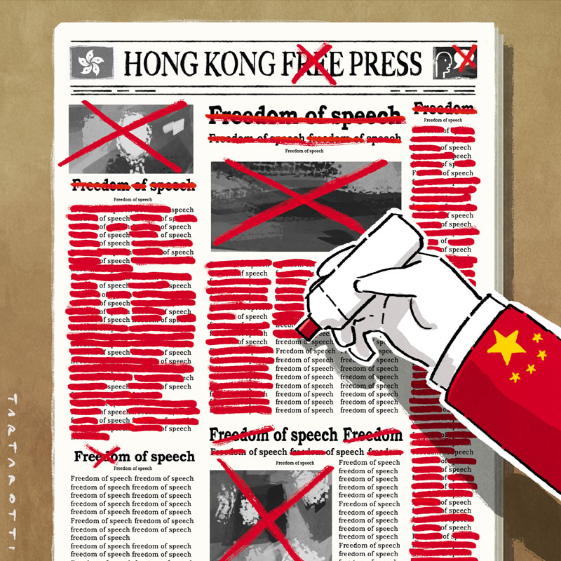 tartaro7's tweet photo. Giovedì 17 giugno, a Hong Kong cinquecento agenti di polizia hanno fatto irruzione negli uffici del quotidiano Apple Daily arrestando i vertici del giornale.
#JimmyLai #HongKong #Cina #AppleDaily https://t.co/I6o5alqNkR