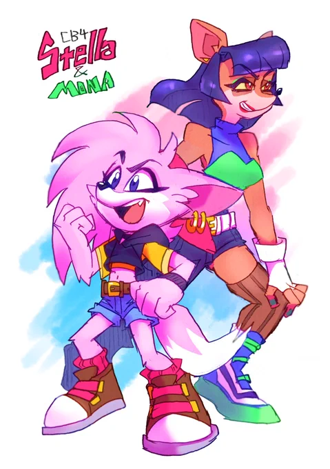 Mona &amp; Stella(@SpongeBandiMar1 ) Doodle! #MNイラスト 