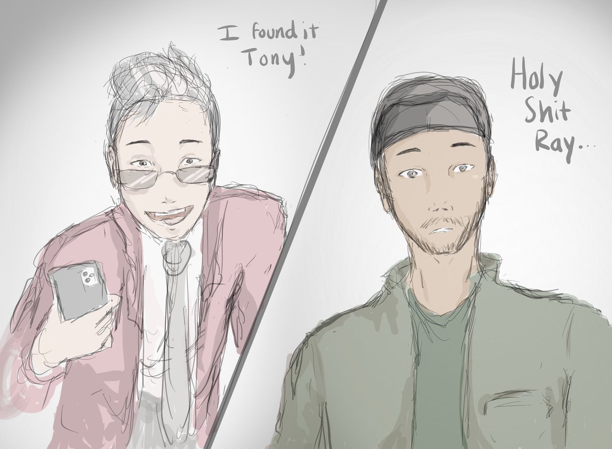 wwindy_flightt's tweet photo. They found the USB boisssssssss
Just a sketch of the start of something grand :D 
Ray C our favorite grinder 
@AnthonyZ1O @TheRay_C 
#fanart #Leanbois https://t.co/S28yLiHE50