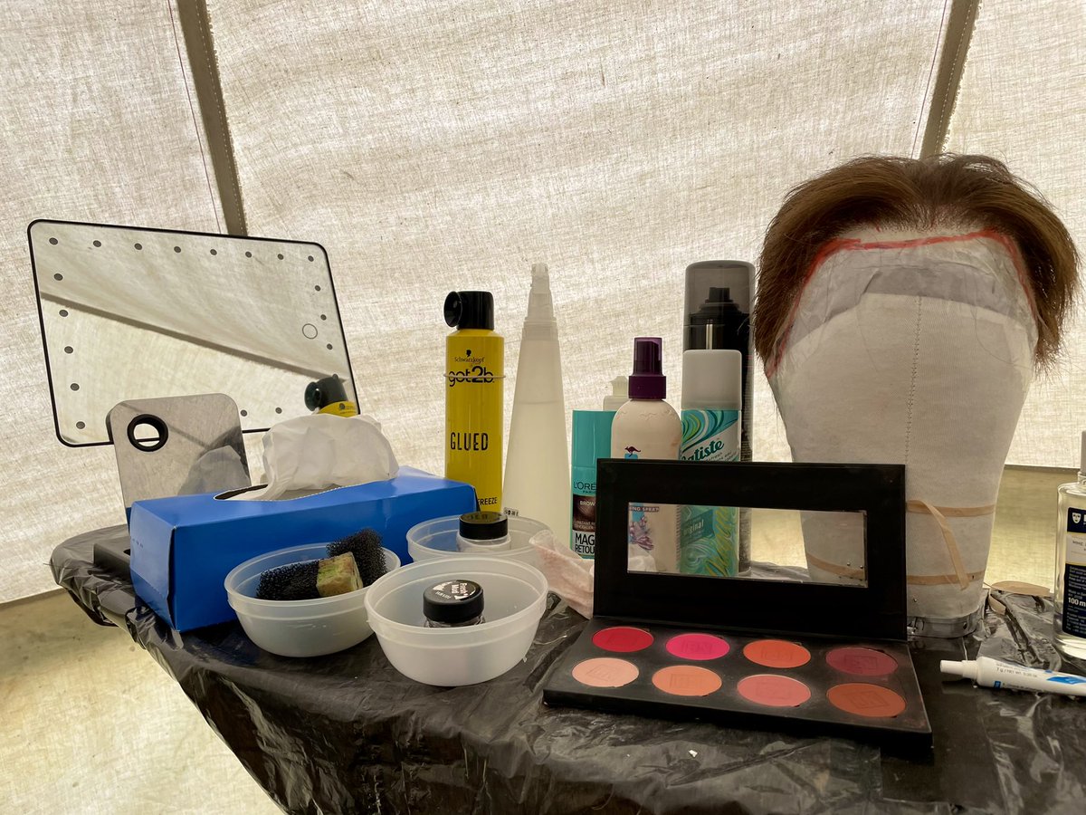 Who says the SFX team can’t use an ironing board to work from?!