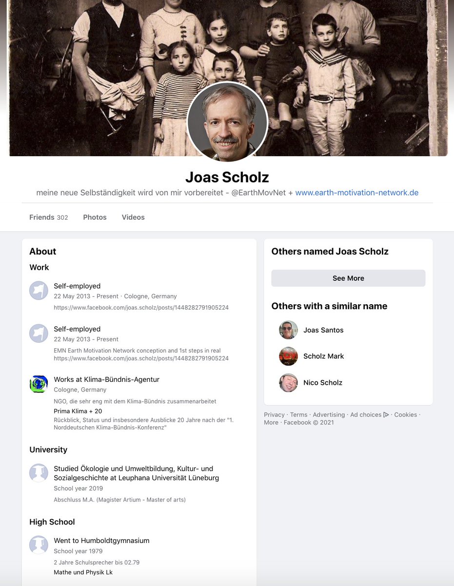 Surely Svein T and WeDontHaveTime would follow managing director with 20 likes. No question. Further is more interesting, personal profile of other network of uncle Joas:He has no sibling or relative with surname Scholz, he does selfies however: