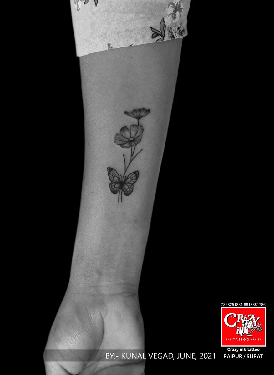 Butterflies And Orchid Tattoos