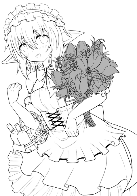 ペン入れおわた…0～(¦3冫 ノ)ノ
ここまで4時間くらいかかったぞい… 