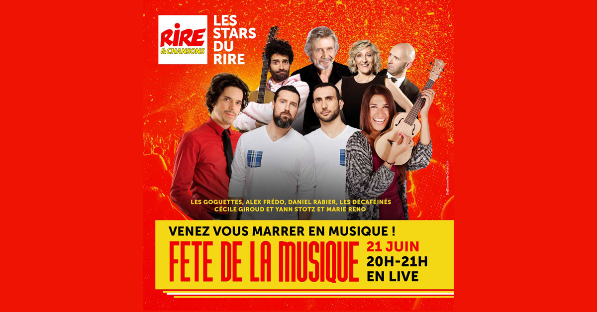 Rire et Chansons (@rirechansons) on Twitter photo Demain dès 20H⏰Venez vous marrez en Musique🎼et en live ! avec👉
<a href="/Les_Goguettes/">Les Goguettes (en trio mais à quatre)</a>
<a href="/Alex_Fredo/">Alex Fredo</a>
#danielrabier
@yannstotz <a href="/CecileGIROUD/">Cecile GIROUD</a>
<a href="/MarieReno1/">Marie Reno</a>
<a href="/LesDecafeines/">Les Décaféinés</a>
Cliquez pour écouter #rireetchansons▶ bit.ly/2DAXRFQ Demain dès 20H⏰Venez vous marrez en Musique🎼et en live ! avec👉
<a href="/Les_Goguettes/">Les Goguettes (en trio mais à quatre)</a>
<a href="/Alex_Fredo/">Alex Fredo</a>
#danielrabier
@yannstotz <a href="/CecileGIROUD/">Cecile GIROUD</a>
<a href="/MarieReno1/">Marie Reno</a>
<a href="/LesDecafeines/">Les Décaféinés</a>
Cliquez pour écouter #rireetchansons▶ bit.ly/2DAXRFQ