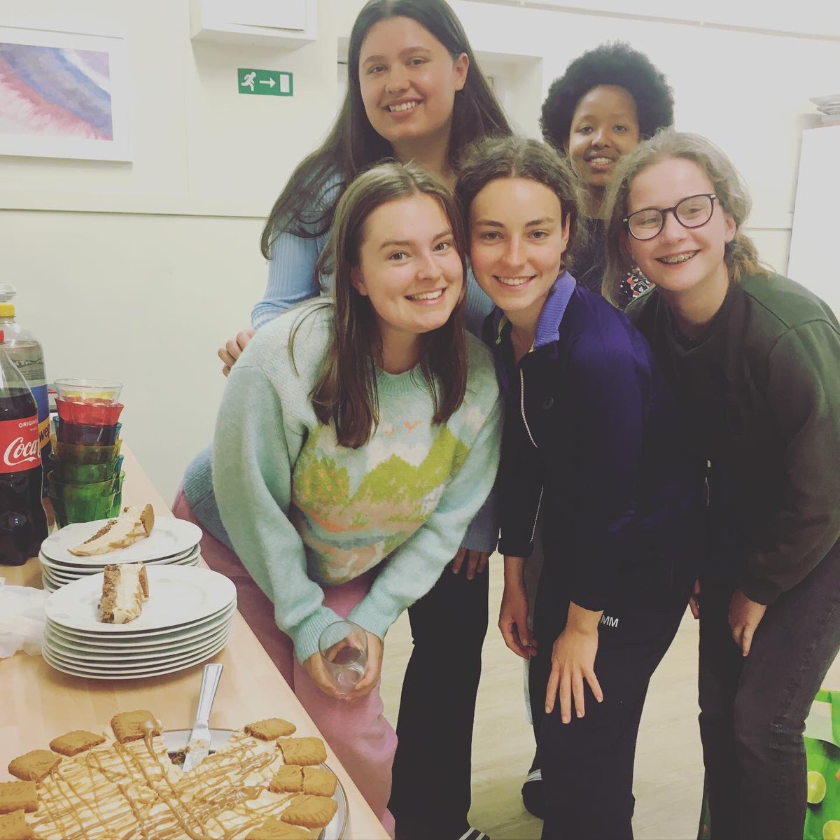 DCSFawleyHouse's tweet photo. Final Saturday night in with this lovely lot #U6th who treated us with their homemade cookies and cheesecake #yummy #gonnamissthem💕 https://t.co/ODAmJxxLfL