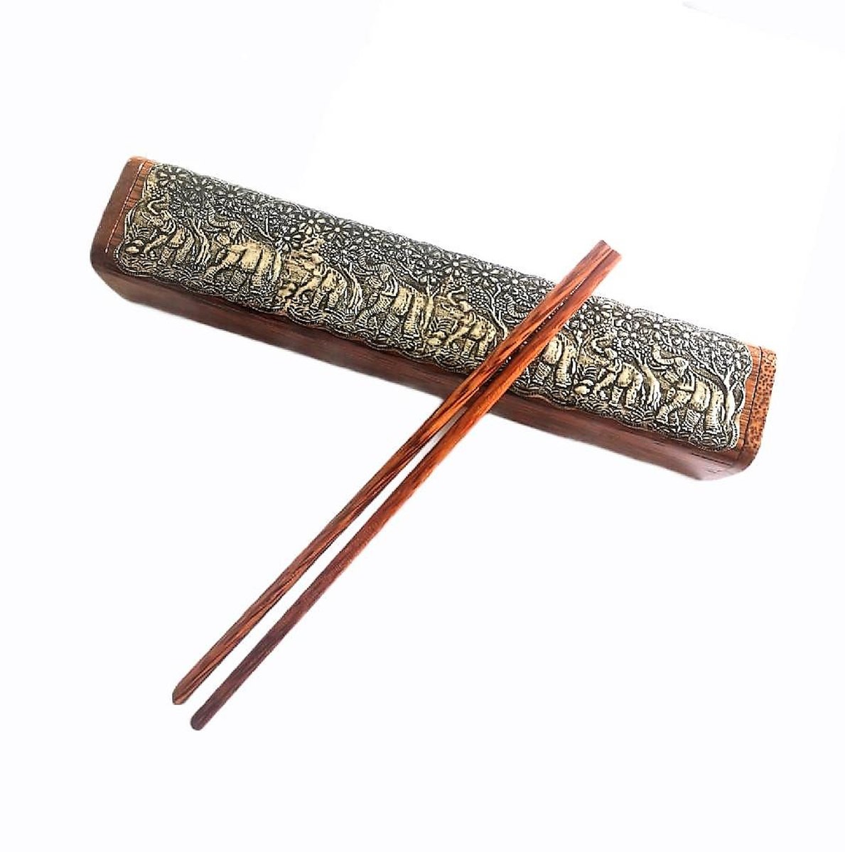 Excited to share the latest addition to my #etsy shop: Chopsticks 'Takiap' from Thailand handmade from Palm wood in a wooden case. 10 pairs of chopsticks incl. box. etsy.me/3zEk6pE #metal #chopsticks #woodenchopsticks #handmadechopsticks #palmwood #metaldecorat