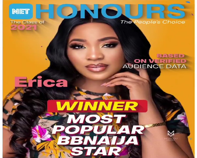 newsnow_lfc's tweet photo. BBNaija Erica Bags the NET "Most Popular BBNaija Star" Award
#BBNaija #BBNaijaReunion #NETAwards
#EricaNlewedim
#MostPopularBBNaijaStar
Details inside>>>https://t.co/VAAXcZn7nB https://t.co/mV2dHmloqx