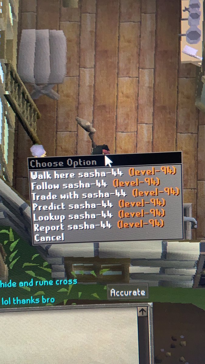 HcFentanyl's tweet photo. @JagexAsh this player has 133m thieving and whenever I walk under the master farmer to move it, the player runs around like a chicken with his head cut off… looks like auto clicker to me https://t.co/sl2c209jD3