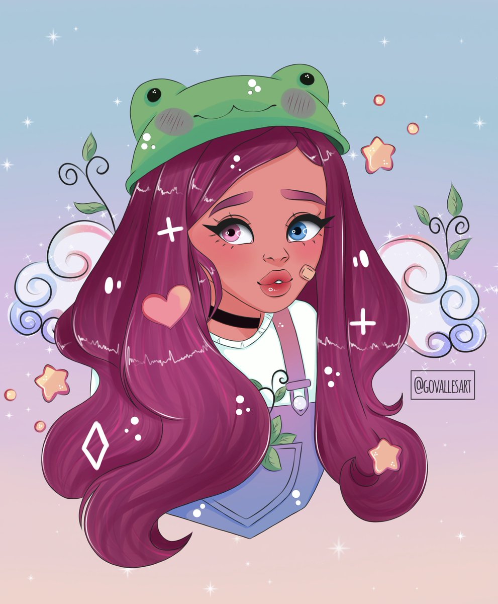 govallesart's tweet photo. Hola🤗🌟 hace unas semanas publiqué este lindo #dtiys de @acatcie que me encantó muchísimo el resultado 😍 lastimosamente no llegué a tiempo, pero igual decidí terminarla🐸💚 https://t.co/cUhFJXfgYl