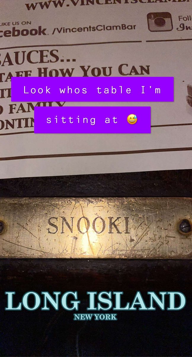 Mandyy_91's tweet photo. @snooki  looks who table I’m sitting at at @VincentsClambar 😌… Love this place and we go all time for authentic #italianfood https://t.co/wWoEVmEGOS