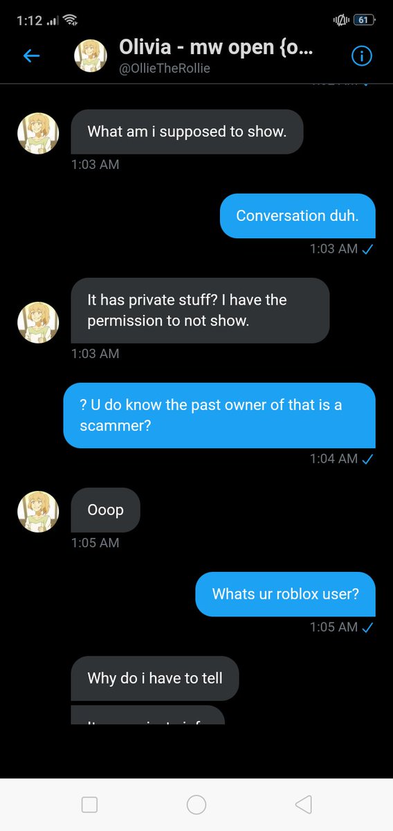 ExposiingScams's tweet photo. I sus @.OllieTheRollie...

Rts and likes apps💕 

their past user is @.itsxmeollie (a scammer)

They said they traded a halo for that acc but refuse to show convo proof like ???

And im not even forcing them but just look at this 💀✋ https://t.co/eIeM6qaQdR