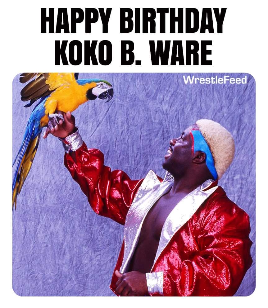 WWF Veteran \"The Birdman\" Koko B. Ware celebrates his 64th birthday today. HAPPY BIRTHDAY    