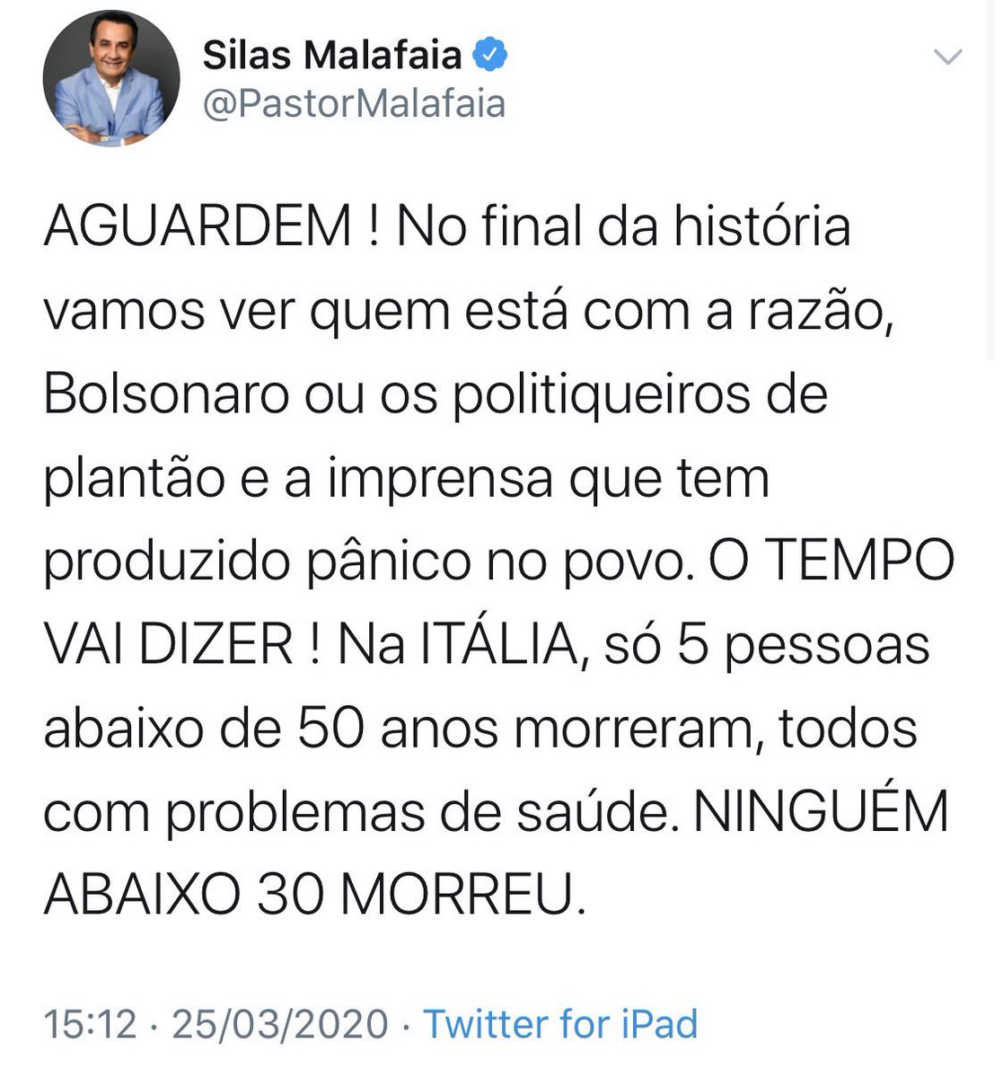 Passamos de 500 mil mortes no país por covid19.
O conselheiro espiritual do Presidente da República. https://t.co/Fn4lC5HFIP