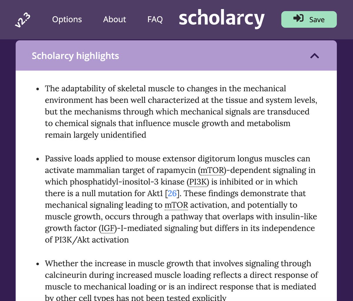 Next we have the Scholarcy plug-in for Chrome. I'll note that there's a paid option that's slightly more functional, but the free version has been a Godsend for me. Pin it to your browser, open a paper, hit the button and it outputs a summary of the most important points.