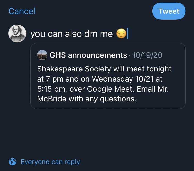 ghshakespeare23's tweet photo. officially logging out of this account after 3 whole years so before i do here are the only 2 drafts i have saved (i still think i should’ve tweeted the first one)

-aria https://t.co/E0BPzEg4kf