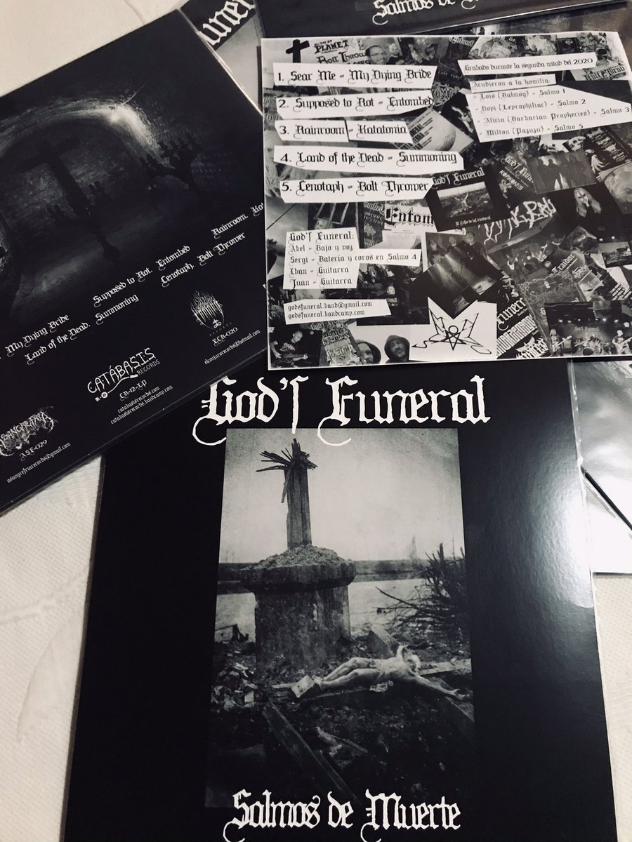 "Salmos de Muerte" de God's Funeral ya está disponible en la web y bandcamp del sello.

Un álbum de covers #death / #doom que quita el hipo. 

#vinyladdict #extremevinyl #summoning #mydyingbride #katatonia #boltthrower #entombed