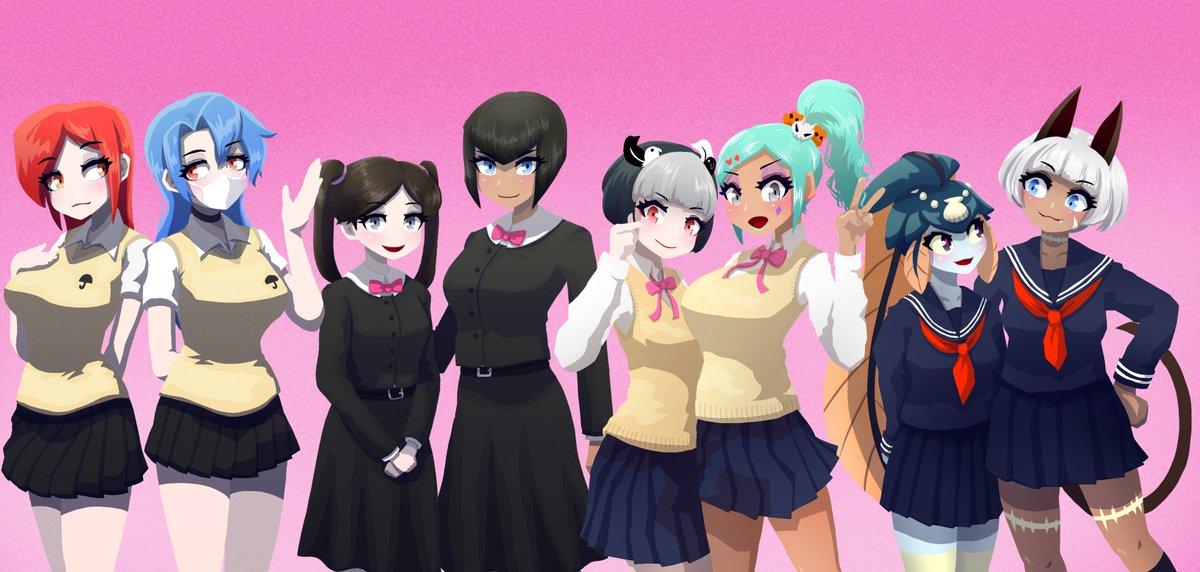 Pata_n_9's tweet photo. #ArtistTrain 
かぜぎみん(@gerigimi18）さんからバトンを頂きました、ありがとうございます！！
 skullgirlsの少し百合気味な絵を描いております。 https://t.co/frAdxzVfBz