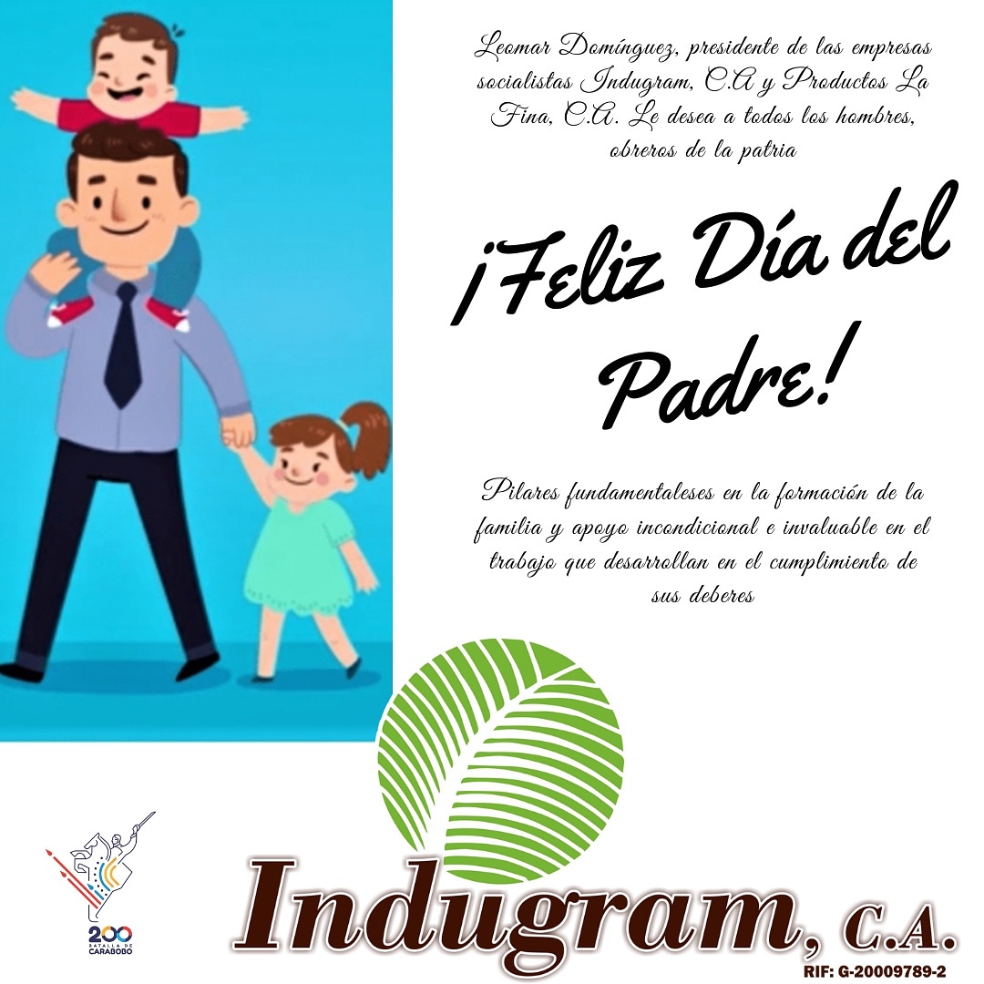Feliz día del padre, a quienes con amor, empeño y dedicación trabajan día a día por el bienestar de sus hijos.
#SomosIndugram
