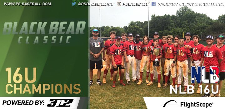PSBaseballinc's tweet photo. #𝗕𝗹𝗮𝗰𝗸𝗕𝗲𝗮𝗿𝗖𝗹𝗮𝘀𝘀𝗶𝗰 16U Champions ⤵️

🏆:@nextlevelbb 16U 

📝:Congrats to NLB 16U who goes a combined 8-0 in route to this years #BlackBearClassic 16U Division Title. which featured 135 total teams. NLB won a thriller against HP Chili Dogs (4-3). #TheBestPlayHere https://t.co/65nIJv6B21