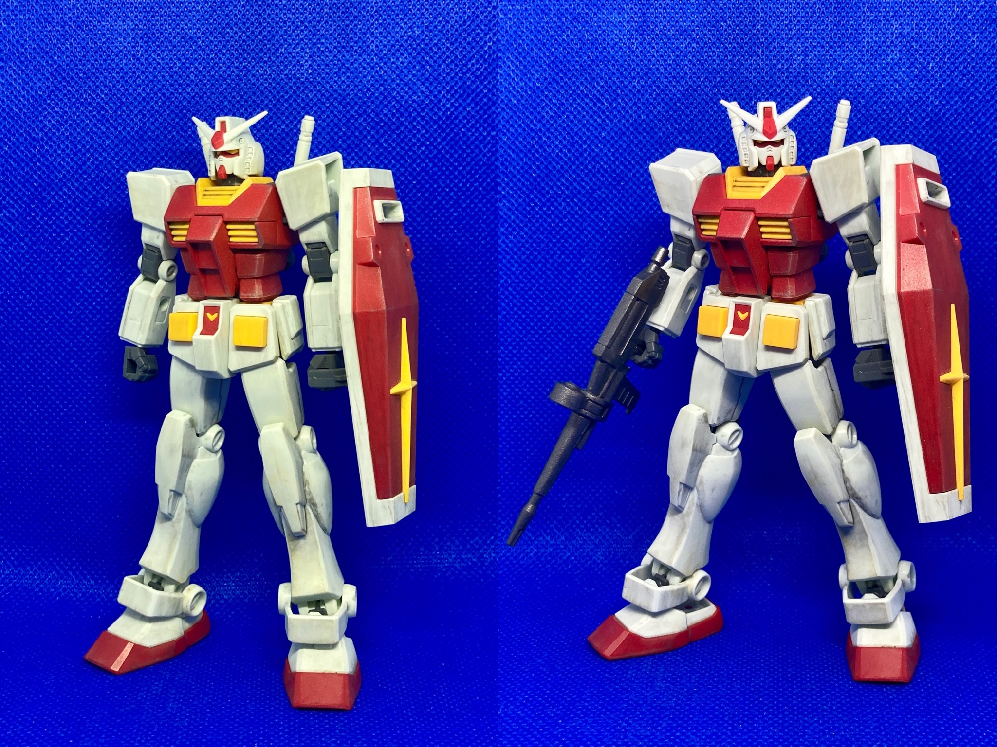 田中熊吾郎 模型研鑽中 先日簡単フィニッシュで仕上げたegガンダムですが ちょっと思いつきで部分塗装とウェザリングをやり直しました 知る人ぞ知るアーケード対戦ゲーム 機動戦士ガンダム に登場した セイラさん専用のガンダムに仕上げてみました