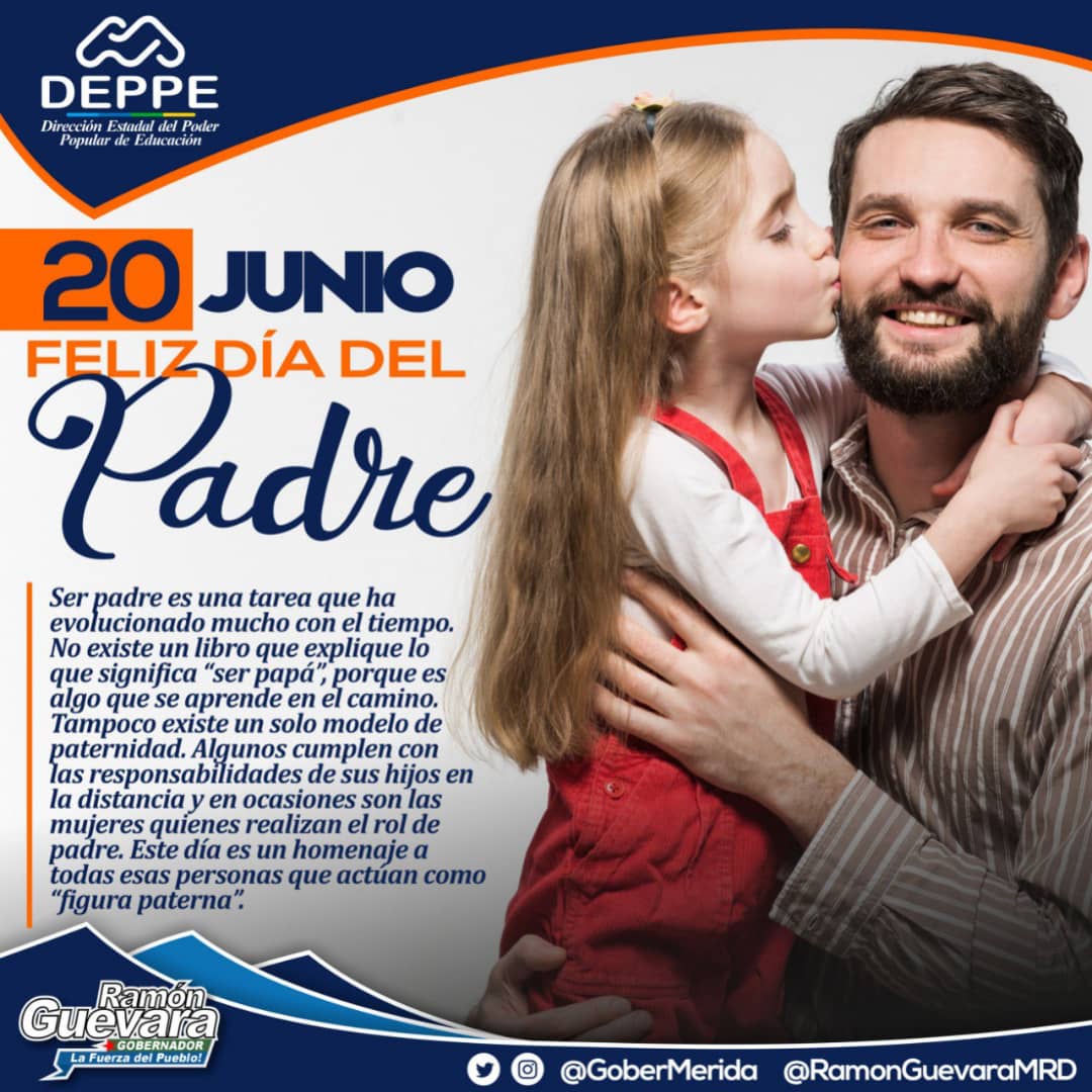 MeridaEducacion's tweet photo. Feliz día para todos los papás del planeta...
¡Feliz Día del Padre!

#MéridaEducativa 

@RamonGuevaraMRD 
@GoberMerida 
@EducaMerida 

#LaFuerzaDelPueblo 
#FelizDiaDelPadre https://t.co/NvmJeJhAv5