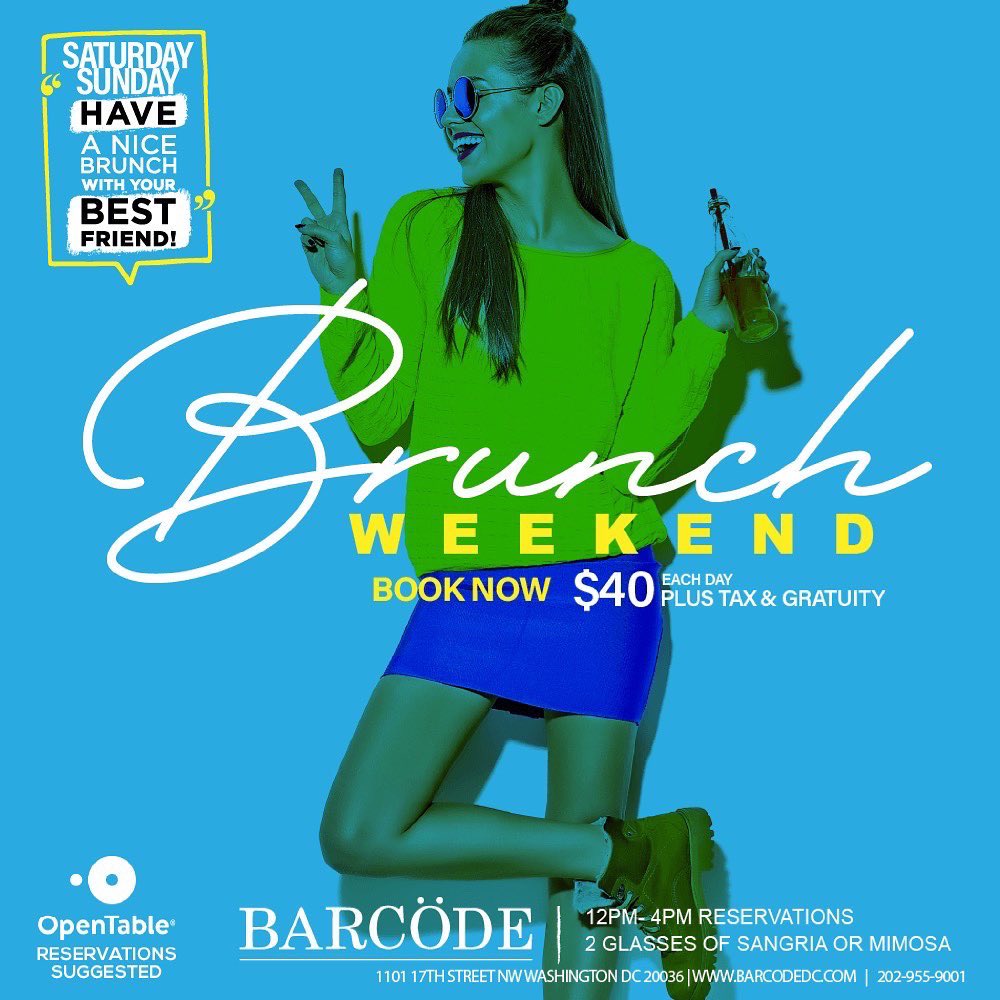 barcodedc's tweet image. This Saturday/Sunday Brunch at Barcode . 12-4p. Reserve your table now via opentable.com/barcode  #brunch #fathersday #fathersdaygifts #wdc #washingtondc #sundaybrunch #sundaybrunchday #dad @TazWube @tazevents @aspilller