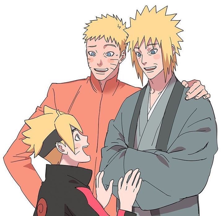 Naruto, Boruto e Himawari #FathersDay