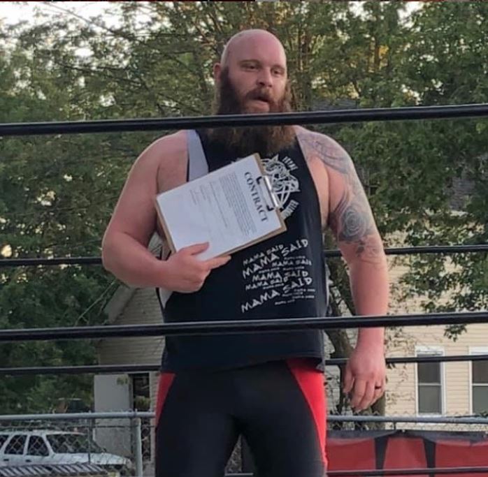 UWCRules's tweet photo. The main event for 7/3/21 has been signed: In light of everything that went down at our last event, @UWCFamily Heavyweight Champion @PhatDaddyB2 will defend his title in a 4-Way Elimination Match: Biggie Biggs vs. Kyle Payne vs. @AceHitmanJones vs. @THT_adonis69 w/Craig Z-List! https://t.co/UxdHKfZoyx
