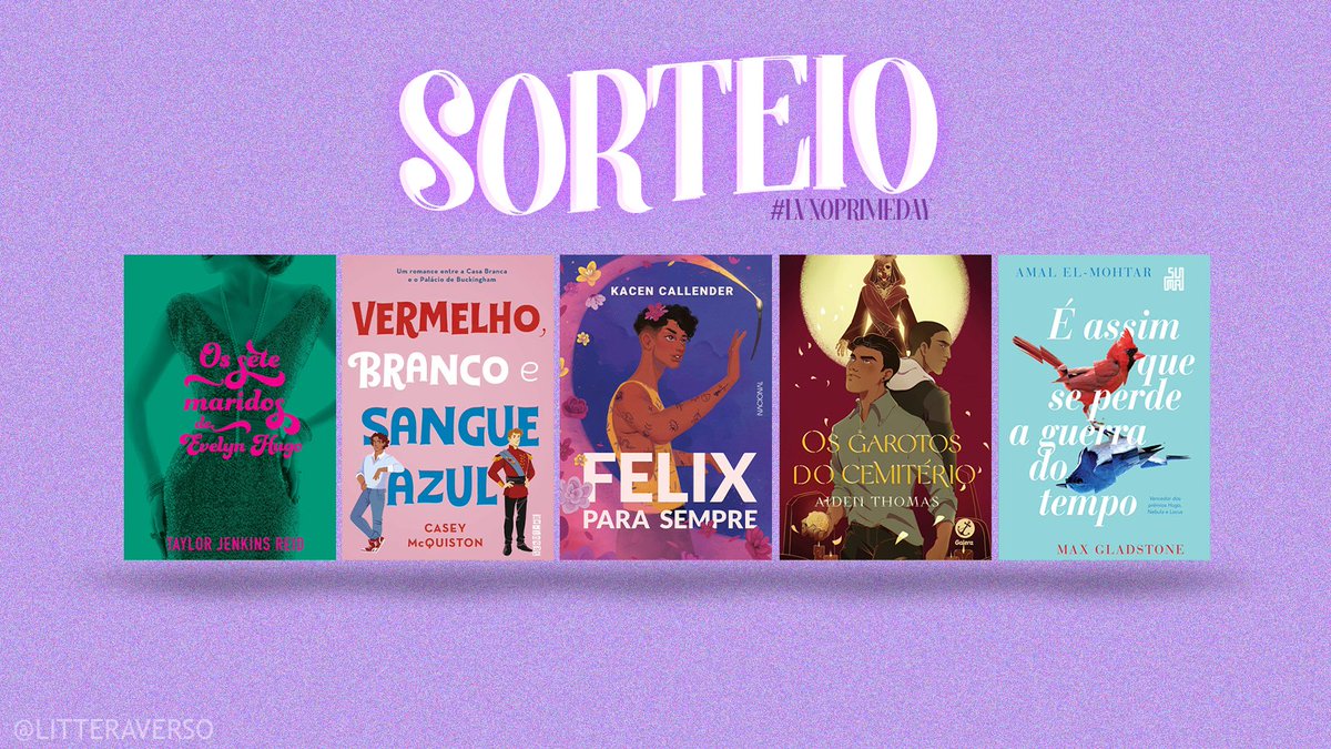 litteraverso's tweet photo. ⚡️ SORTEIO #LVNoPrimeDay ⚡️

Quer concorrer a um dos livros da imagem? Basta:

📦 Seguir o @litteraverso
📦 Dar RT sem citar neste tweet

Resultado em 23/06. Boa sorte! 💛 https://t.co/pQ1dHj0frz