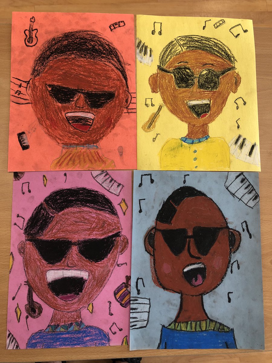 🎵Isn’t He lovely! 🎵 Some of our <a href="/KCD_Year3/">Year 3 @ Kent College Dubai</a> Stevie Wonder portraits! Doesn’t get much better than drawing while you listen to Stevie Wonder. #musicweek @KentCollegeDXB #steviewonder #portoraits #inspiredbylittlepeoplebigdreams
