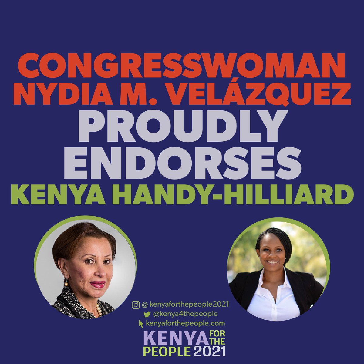 Congresswoman <a href="/NydiaVelazquez/">Rep. Nydia Velazquez</a> has endorsed me for city council!
As someone who has sponsored and co-sponsored a variety of legislation on small business, affordable housing, economic development, education, and environmental justice issues, Nydia and I share very similar visions.