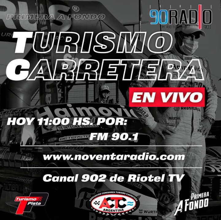 #TCenSanNicolás 🏁¡Este Domingo desde las 11 hs. prendete a la transmisión en VIVO de la 90.1🎙

👉 11 hs - FM 90.1 | 90radio.com | Canal 902 Riotel TV

#90Radio #RíoTercero