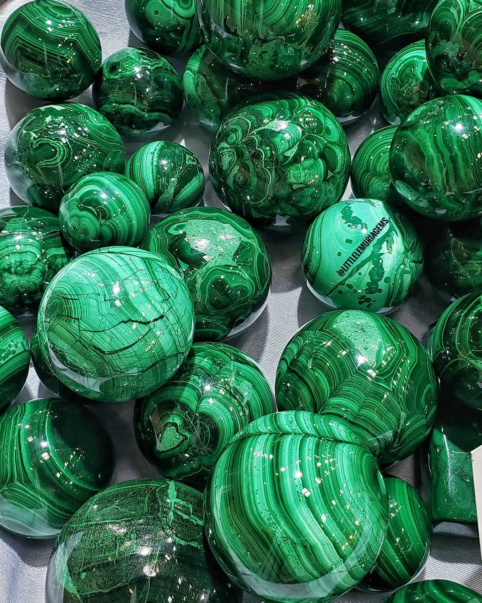 polished malachite