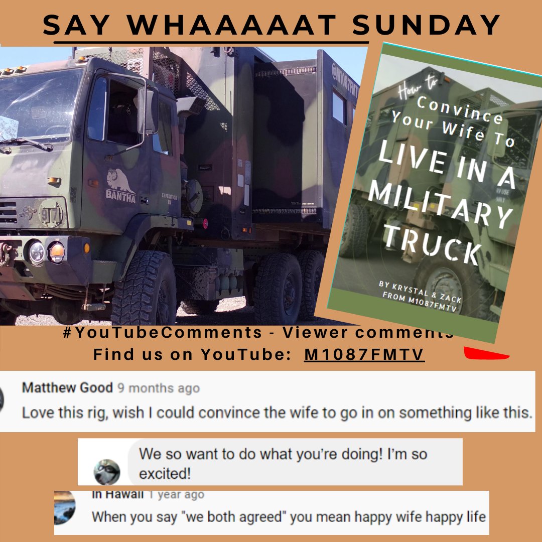 M1087Fmtv's tweet photo. We enjoy all the questions & comments about our rig and lifestyle, answering individually for the last couple of years. (will continue to do so) Now, the Q&A are published in our eBook.
🛒 Link https://t.co/Yj9tFwuWJN https://t.co/aoK2oJI6oY
