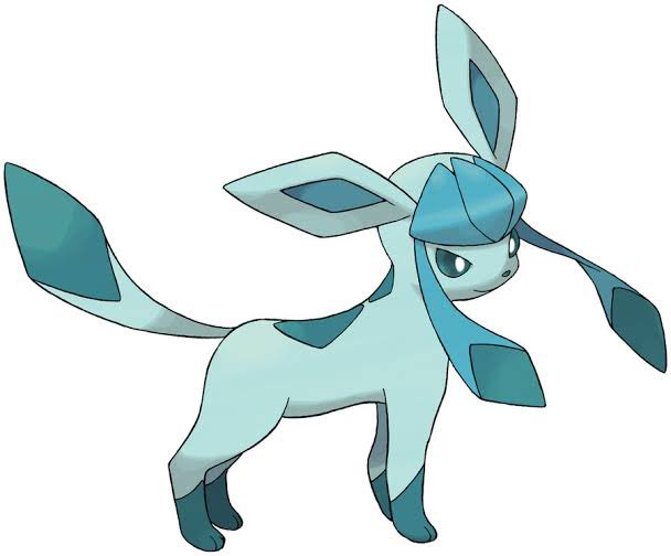 glaceon pokemon (creature) no humans solo full body white background simple background standing  illustration images