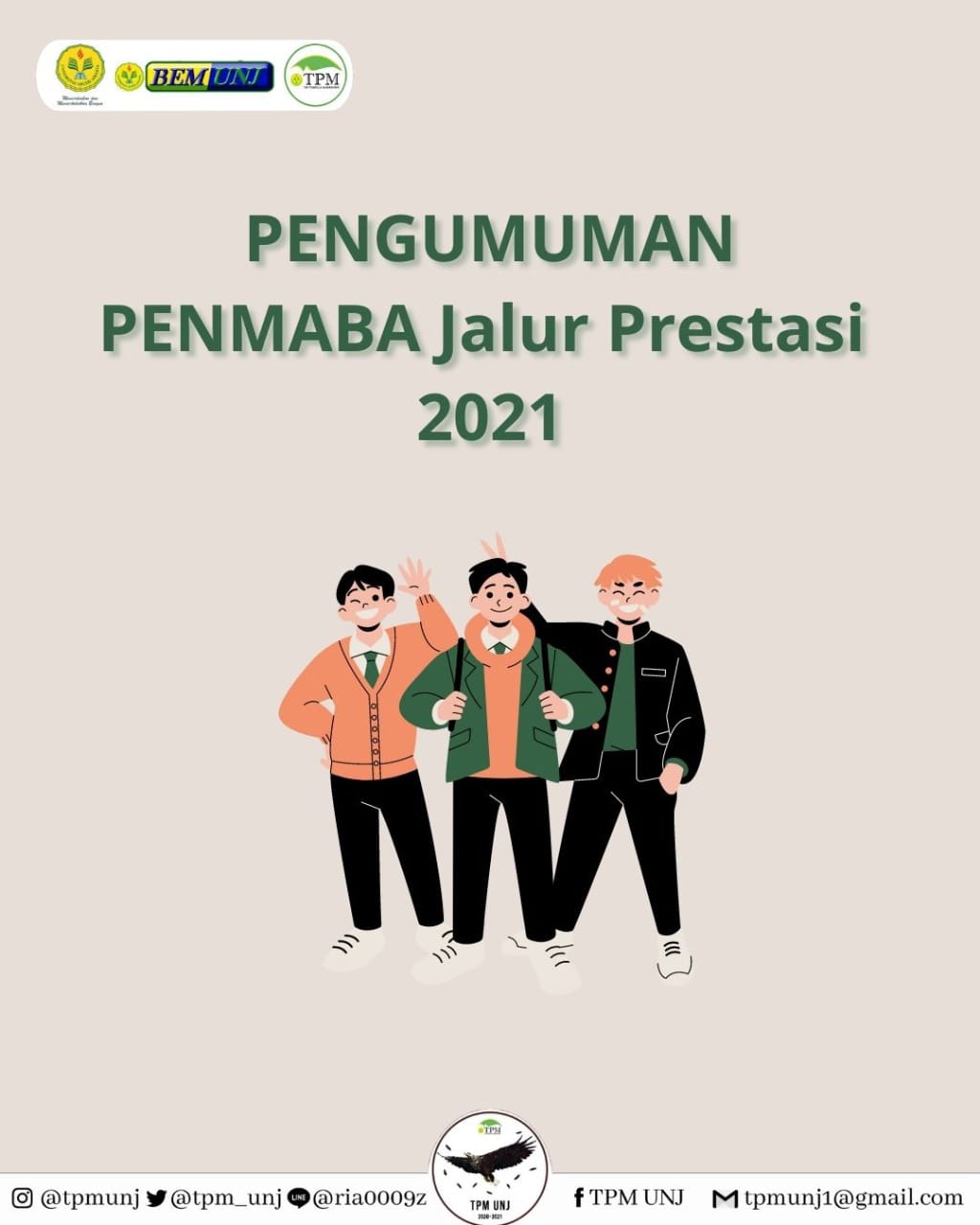 Pengumuman penmaba unj 2021