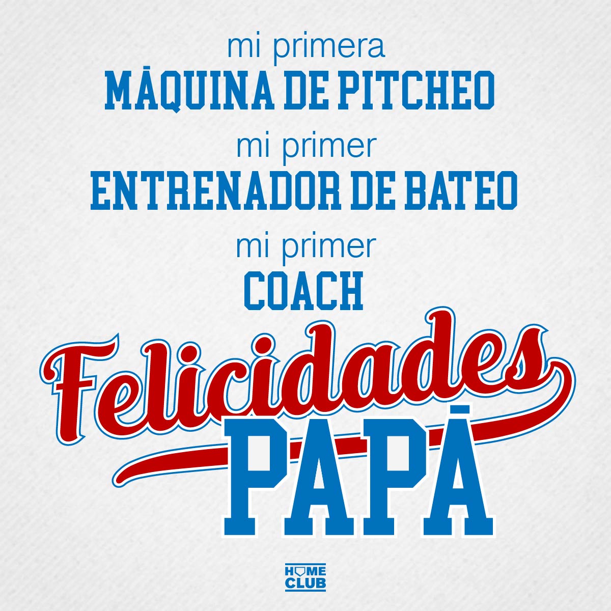 Hoy es un día muy especial, el día de nuestros entrenadores de por vida, los más exigentes y los más cariñosos⚾❤️. Gracias por todo papá. Felidades‼️

#HomeClub | #LaCasaDelBeisbol #diadelpadre