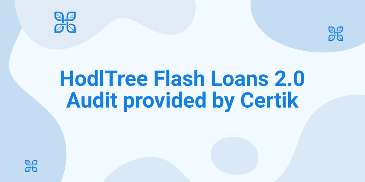 HodlTree's tweet photo. We've updated our Flash Loans 2.0 contract. Audited by @certik_io it is now connected to the frontend and with $150k of liquidity added it's safe and ready to be used! #HodlTree Flash Loans 2.0 is the way to get over 20% APY on stablecoins and more!
$USDC $DAI $sUSD $TUSD $GUSD https://t.co/7K3ZvNEKmW
