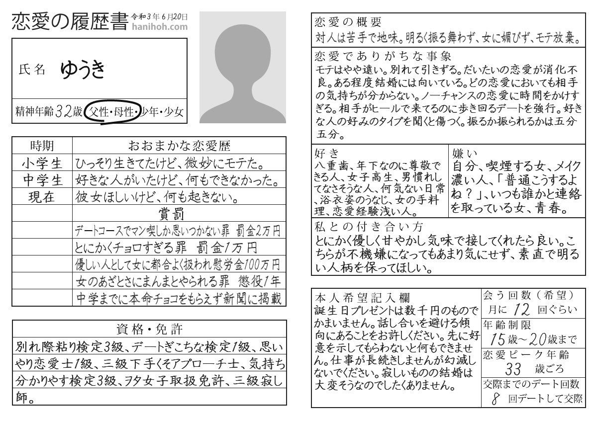 恋愛診断書