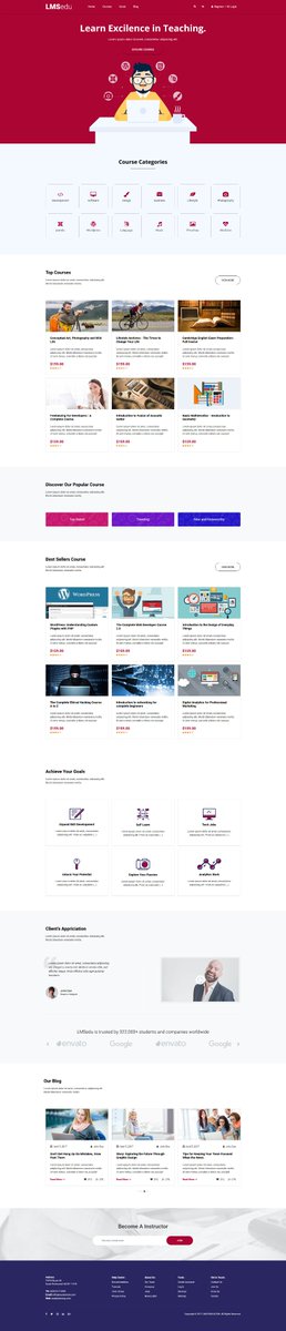 sudiptamrong's tweet image. LMS is an education-based #ResponsiveWebTemplate, is the best fit for an institution’s website. Through its organized as well as decorated layout, you would have the test of a standard education site. 

Project Link: lmsedu.sudiptamrong.com

#educationwebsitetemplate #psd_figma