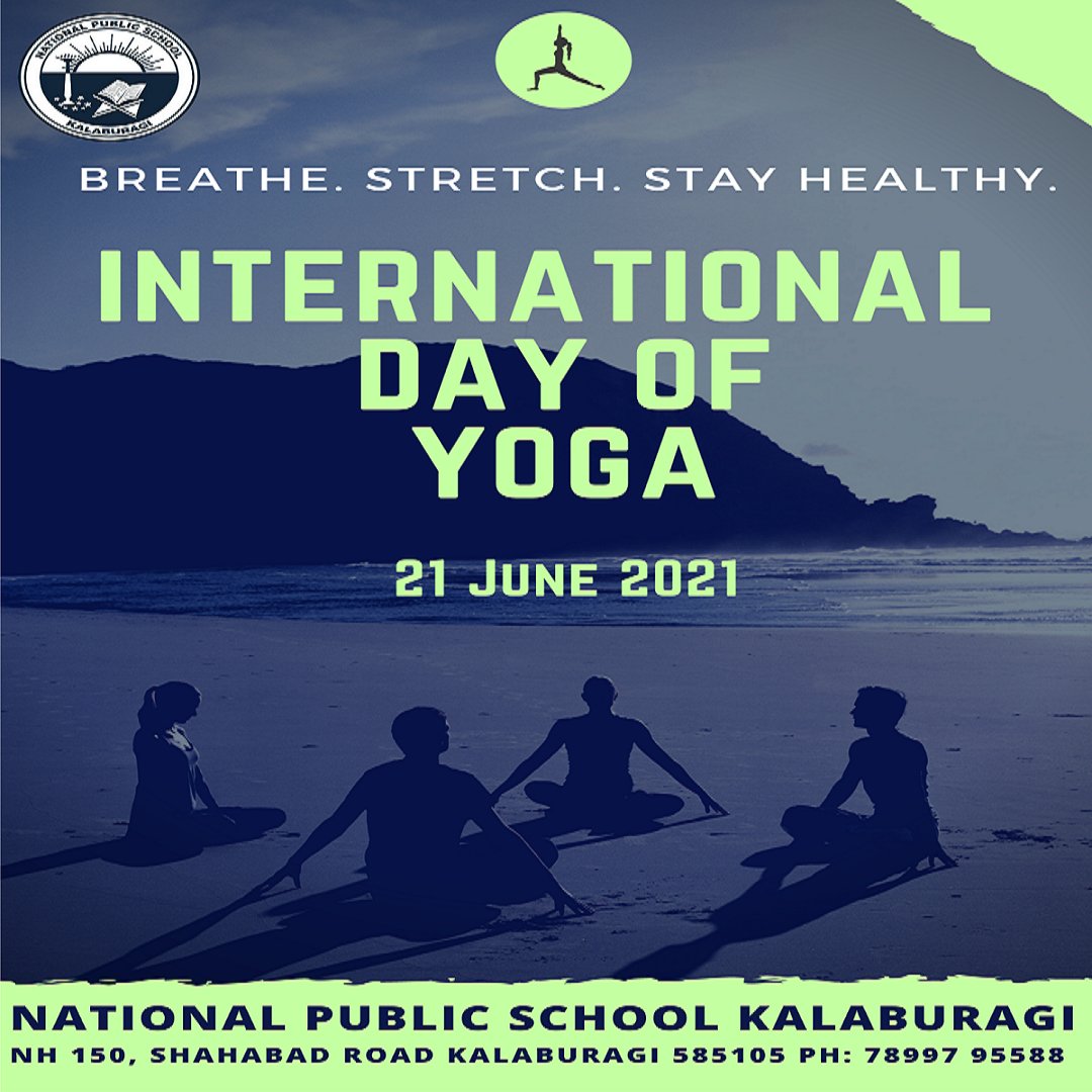 NPSKalaburagi's tweet photo. Happy soul, a fresh mind, and a healthy body. All three can be achieved with yoga. 

Happy International Day of Yoga!

#Kalaburagi #School #NationalPublicSchool #Gulbarga
#YogaDay #internationaldayofyoga #NPS #NPSKalaburagi #NPSK https://t.co/rWGQOcwomd