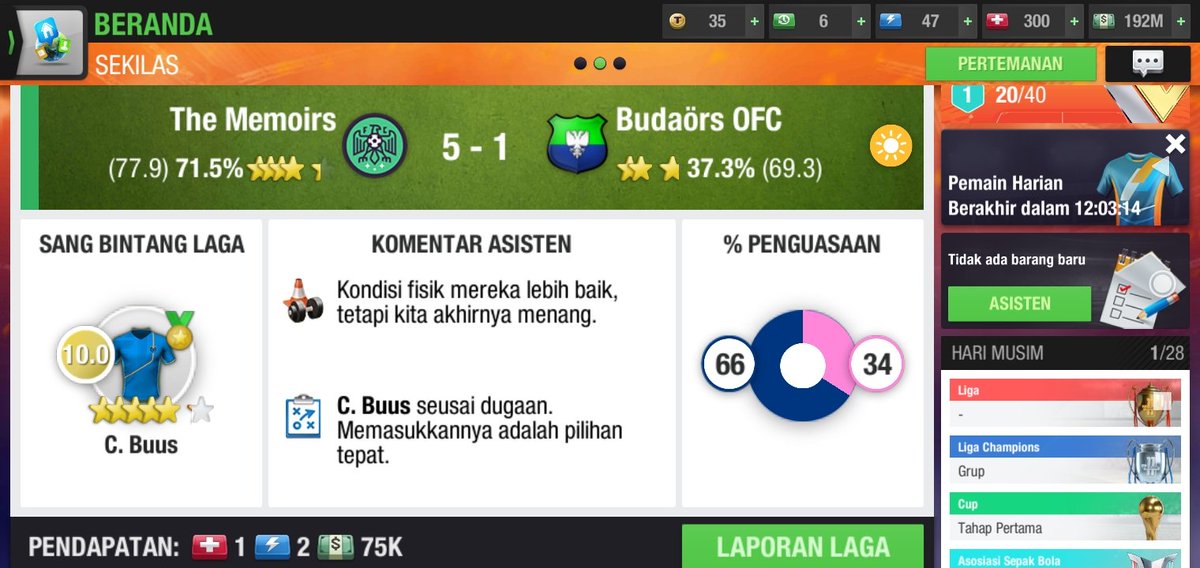 FcMemoirs's tweet photo. #Matchday
Awal musim yang baik untuk @FcMemoirs https://t.co/V11MtXlXsL
