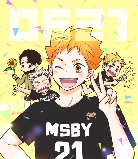 #日向翔陽生誕祭2021
#日向翔陽誕生祭2021
🎊🎉🥳🥰🎂🌹

お誕生日おめでとうー!翔陽さんが主人公でよかったです～～! 