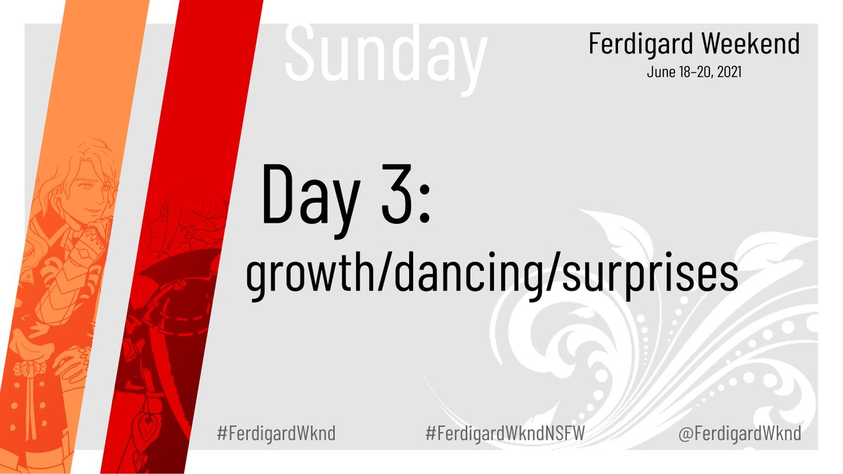 FerdigardWknd's tweet photo. And here's the third and final day of #ferdigardwknd! Feel free to use the following optional prompts:

❤growth/dancing/surprises🧡

Any late submissions to this event are welcome, just tag us so we can RT! https://t.co/I8IdvEKfIc